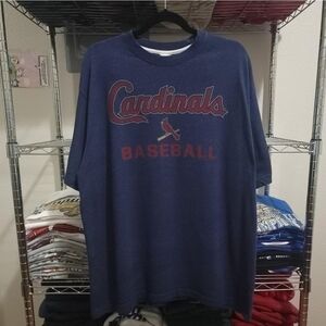 St.louis Cardinals Mens Size XL Navy Blue 100% Cotton Graphic print t-shirt